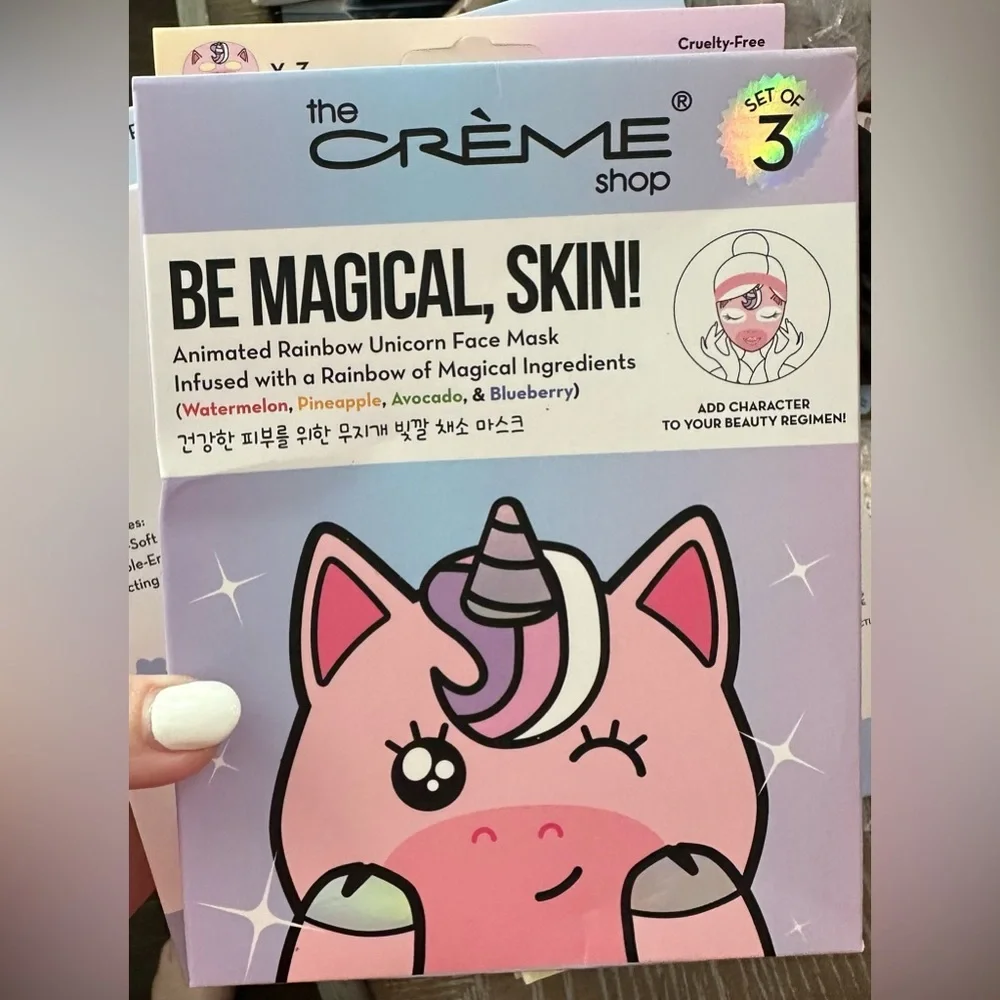 The Crème Shop –‎ Be Magical, Skin! Unicorn Face Mask (3-Pack) 🦄✨